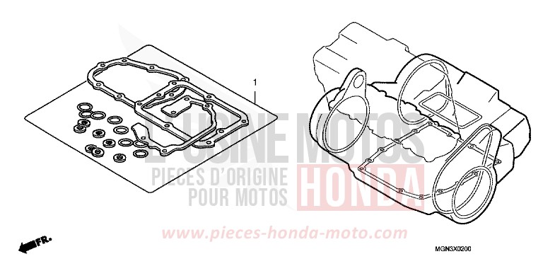 TROUSSE DE JOINT B de CBF600N ABS DRAGON GREEN METALLIC (GY139) 2010